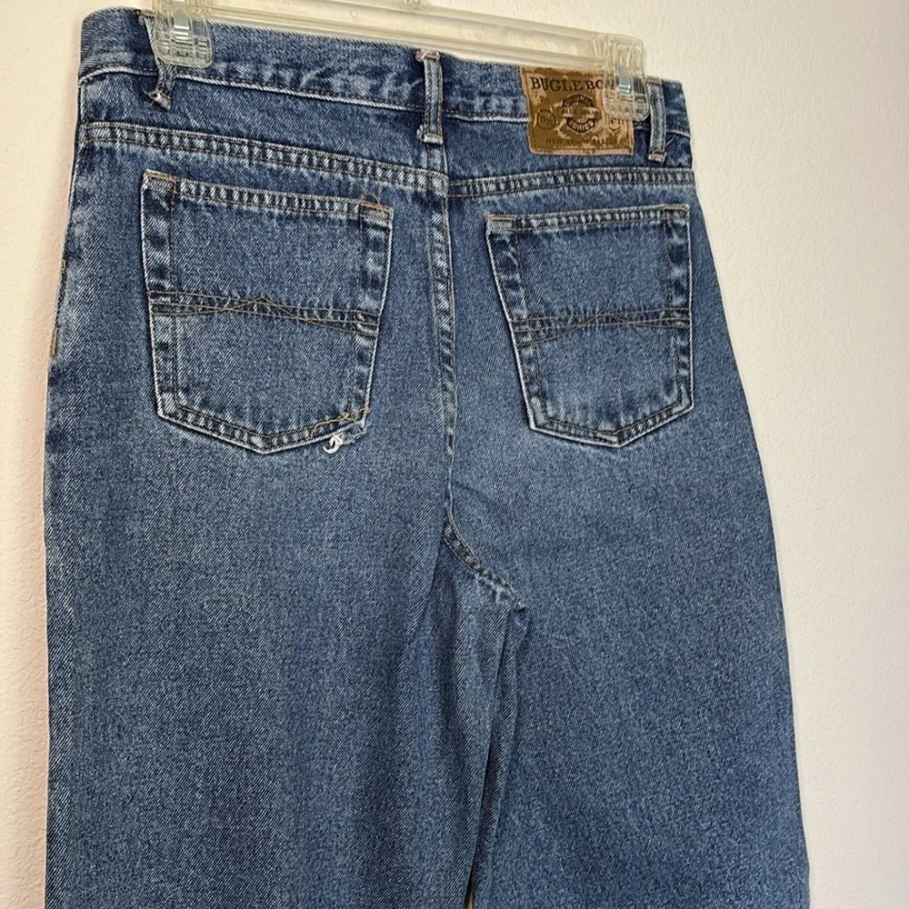 Bugle Boy Denim Jeans 18R Blue Vintage High Rise Straight Leg 100% Cotton